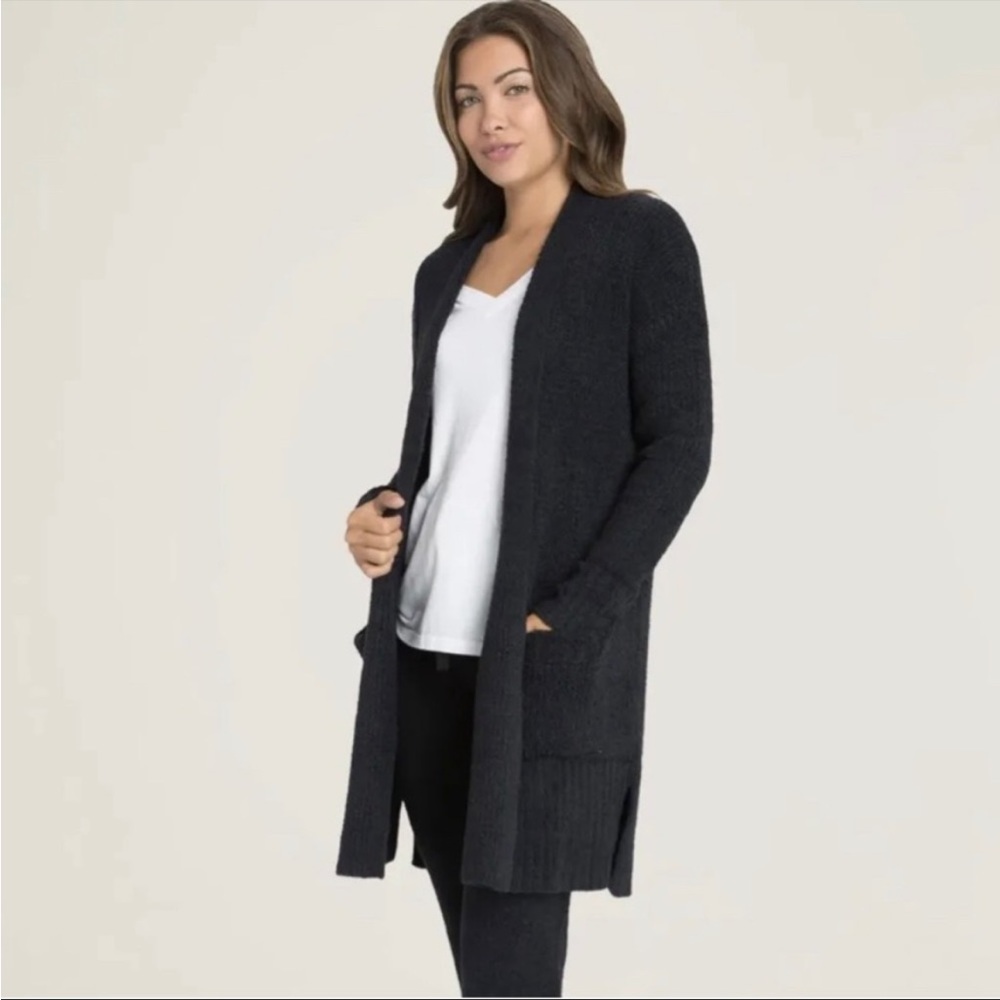 Barefoot dreams charcoal cozy chic lite cardigan xs